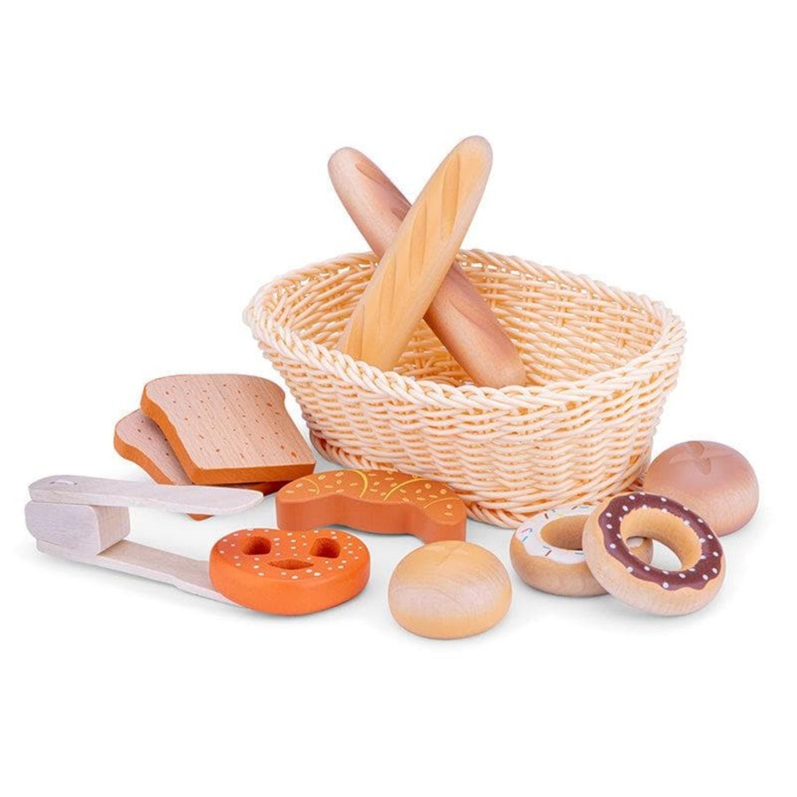 Kids Toys New Classic Toys Wooden Food Sets | Bread Basket