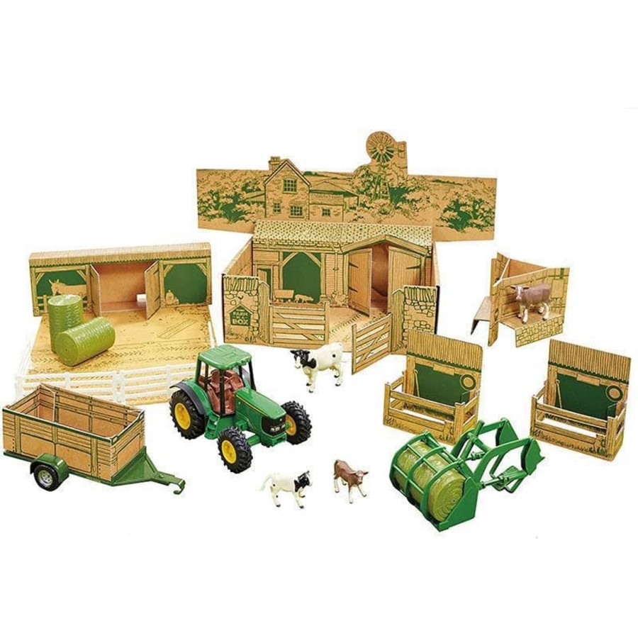 Kids Toys John Deere Small World Play | Farm In A Box Playset