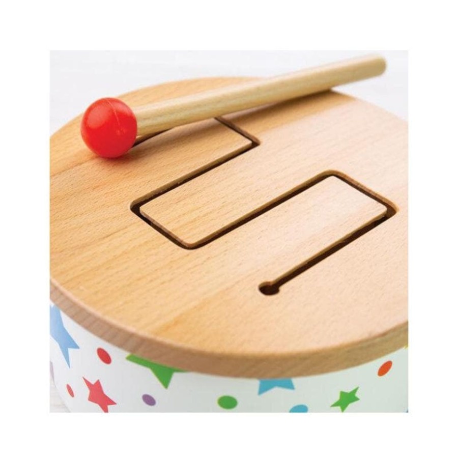 Kids Toys Bigjigs Musical Instruments | Starry Wooden Drum