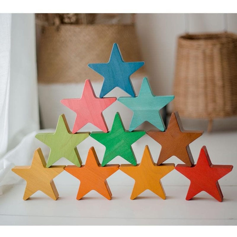 Kids Toys Qtoys Loose Parts Play | Wooden Stars