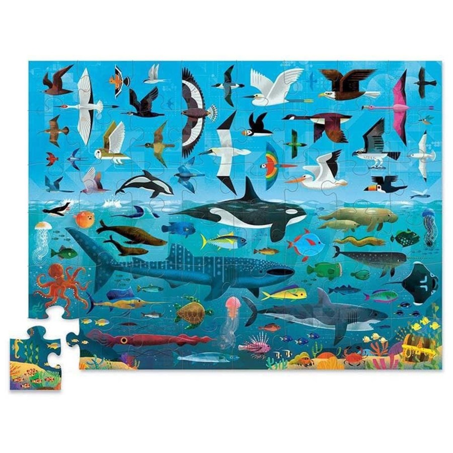 Kids Toys Crocodile Creek Jigsaws | Above & Below - Sea And Sky - 48Pc Puzzle