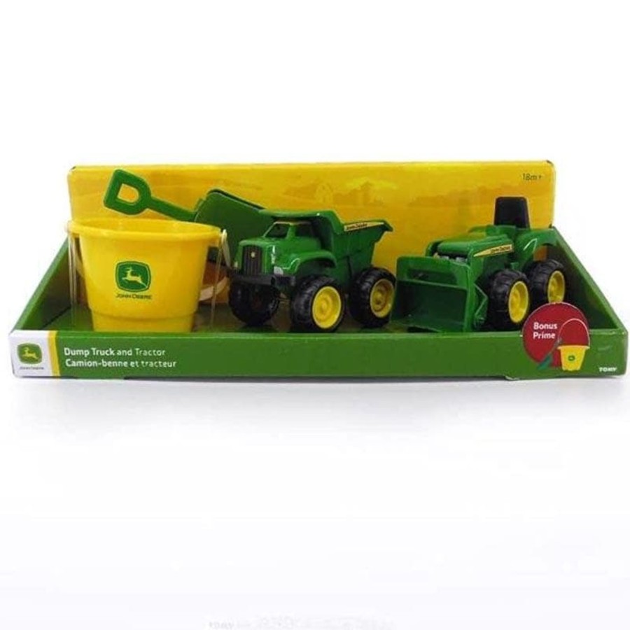 Kids Toys John Deere Construction Vehicle Toys | John Deere Tractor & Dump Truck With Bucket - 2 Pack