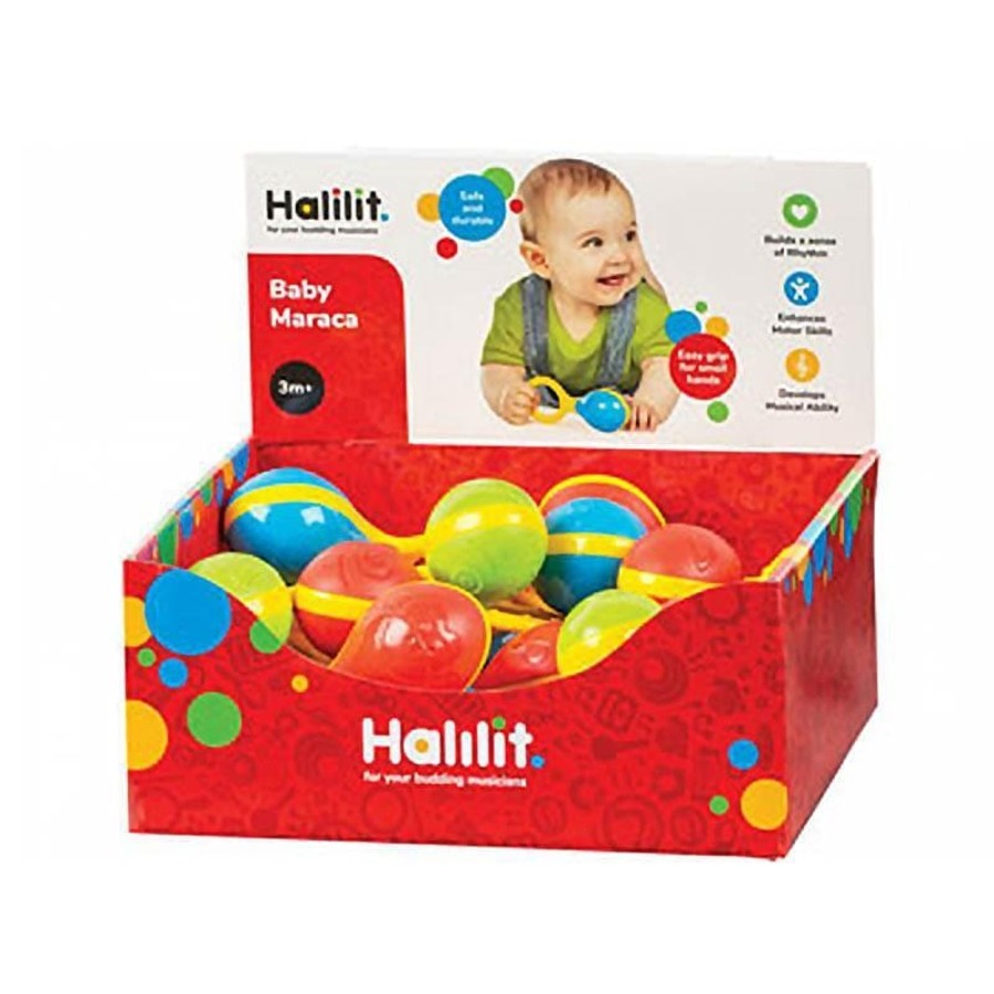 Babies & Toddlers Halilit Musical Toys For Babies | Baby Maraca - Animal Face - Assorted Colours