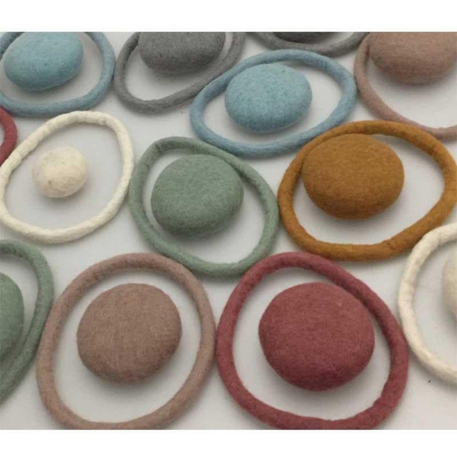 Babies & Toddlers Papoose Baby Sensory Toys | Earth Felt Rings - 28 Pieces