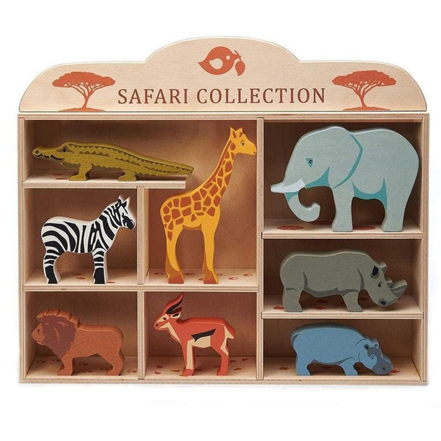 Kids Toys Tender Leaf Toys Animal Sets | Safari Animal Display Shelf Set