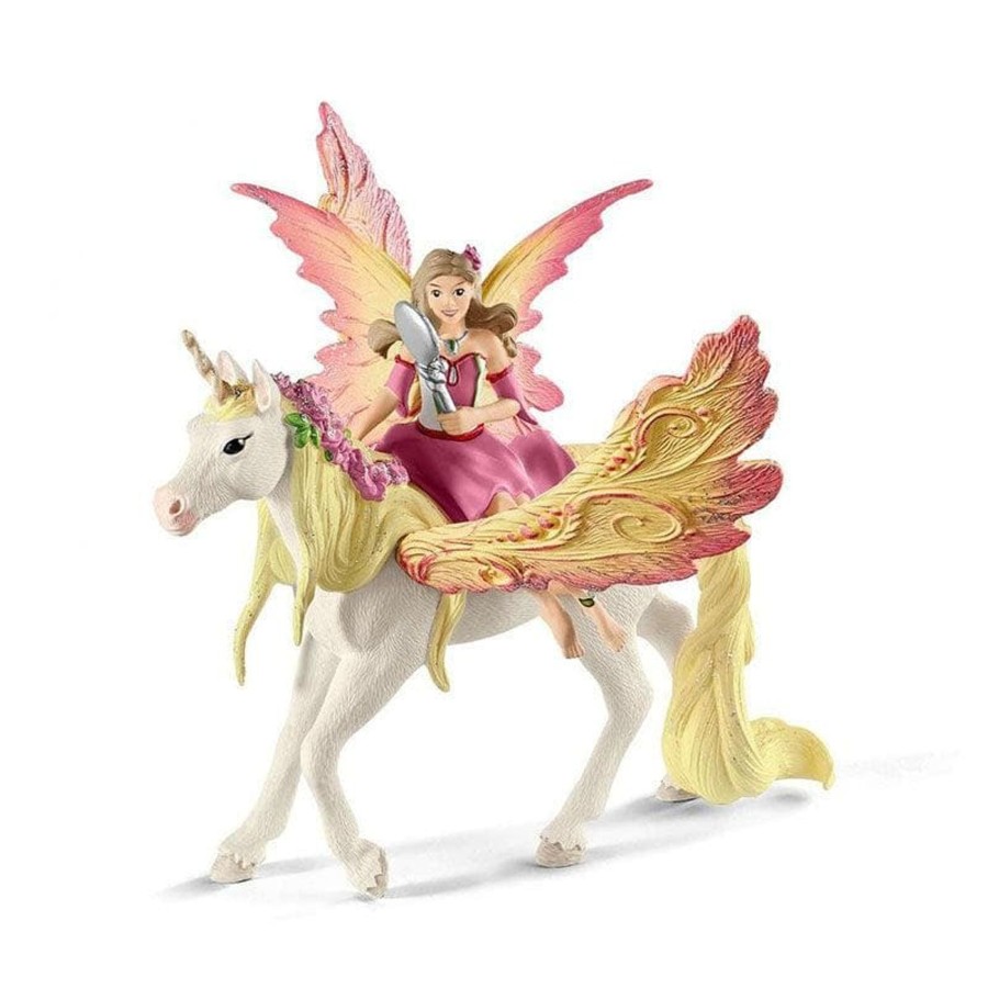 Kids Toys Schleich Wooden Animals | Fairy Feya With Pegasus