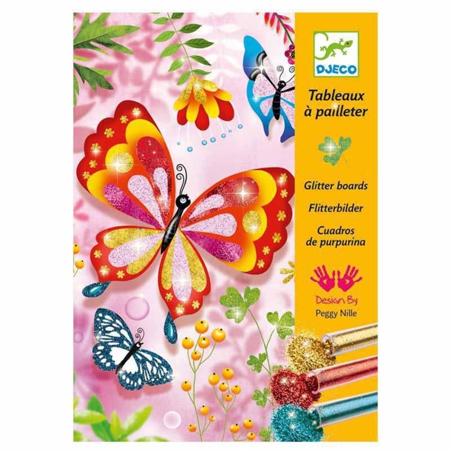 Kids Toys Djeco Colour & Paint | Butterflies Glitter Boards