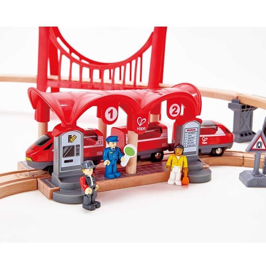 Kids Toys Hape Wooden Train Sets | Busy City Rail Set