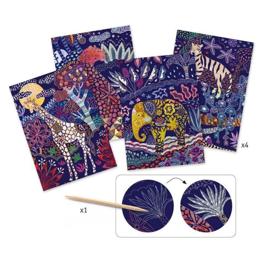 Kids Toys Djeco Craft Kits | Lush Nature Scratch Cards