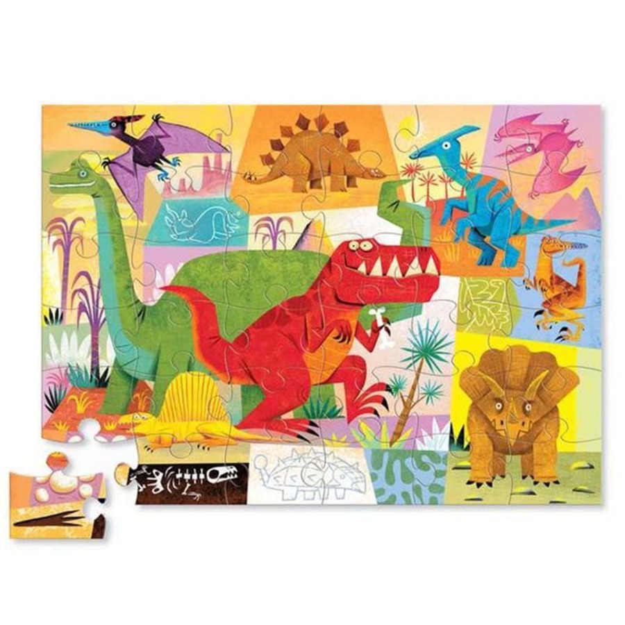 Kids Toys Crocodile Creek Jigsaws | Classic Floor Puzzle 36Pc - Dinosaur