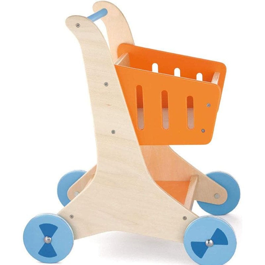 Kids Toys Viga Toys Kitchen Accessories | Wooden Shopping Cart