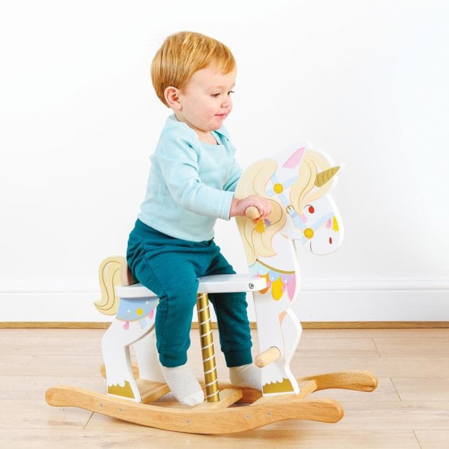 Babies & Toddlers Le Toy Van Wooden Rockers | Petilou Rocking Unicorn Carousel