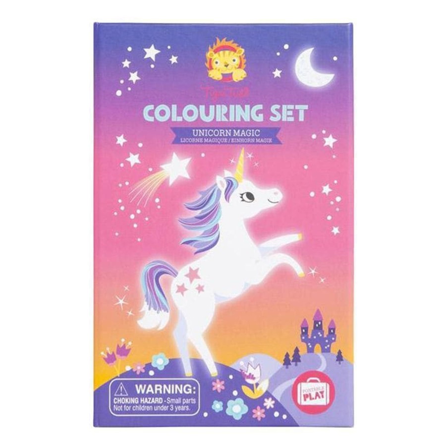 Kids Toys Tiger Tribe Colour & Paint | Colouring Set - Unicorn Magic