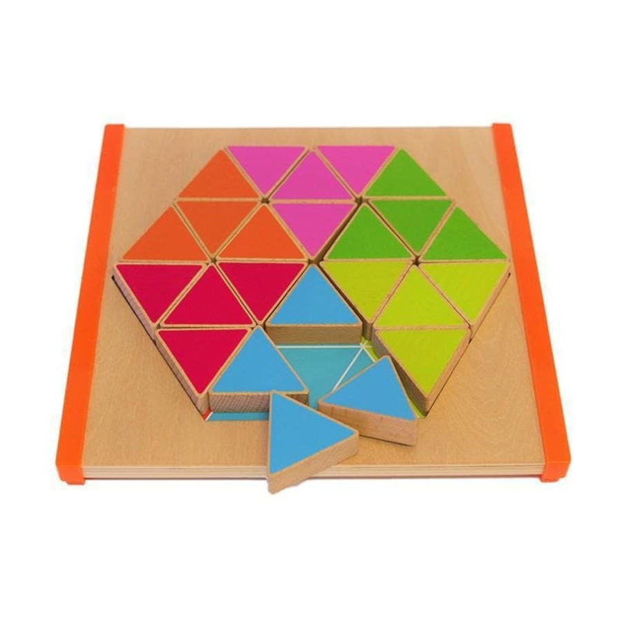 Kids Toys Muqiy Toys Wooden Puzzles | Wooden Triangle Puzzle Set