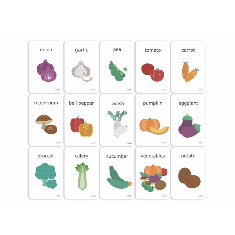 Kids Toys mierEdu Flashcards | Cognitive Flash Cards - Vegetables