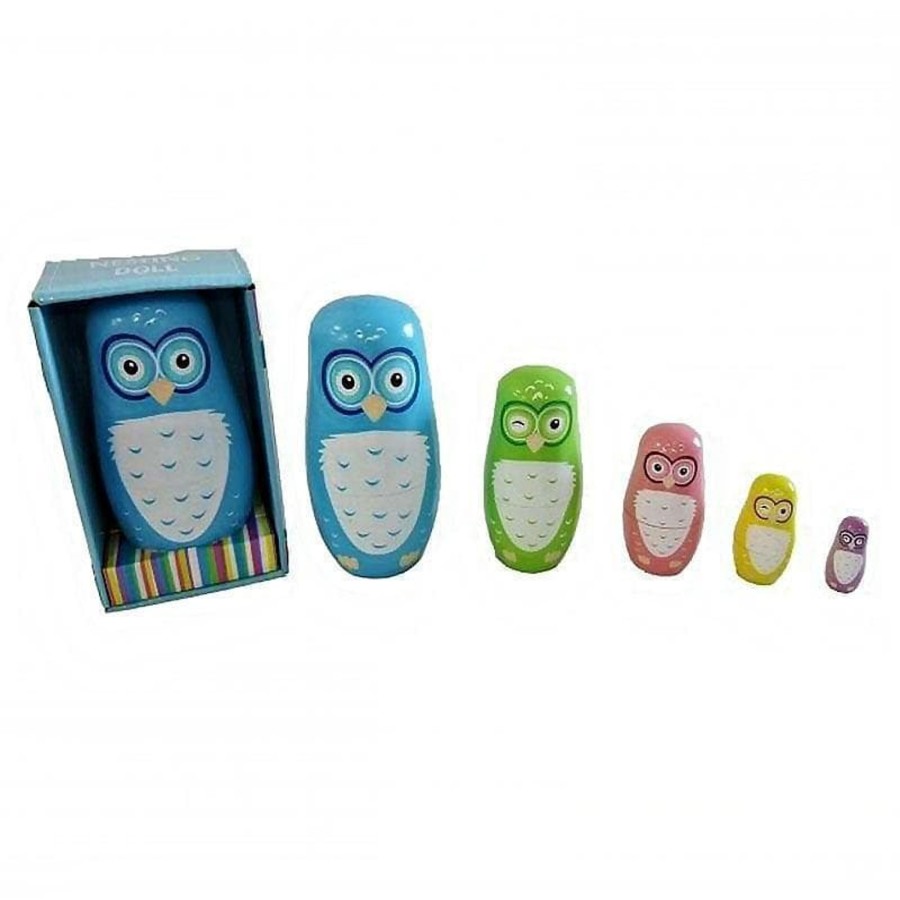 Babies & Toddlers Fun Factory Stacking Toys | Nesting Dolls - Owl - 5Pc