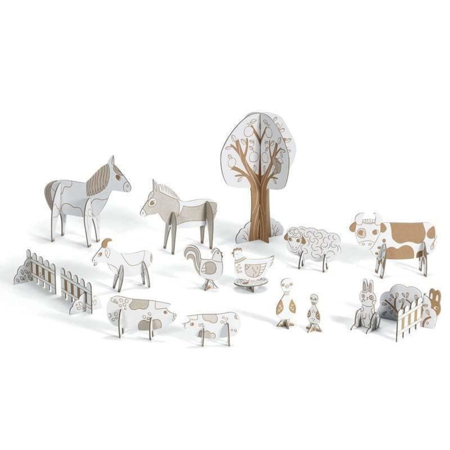 Kids Toys Djeco Farm Animals | Cut Out Farm