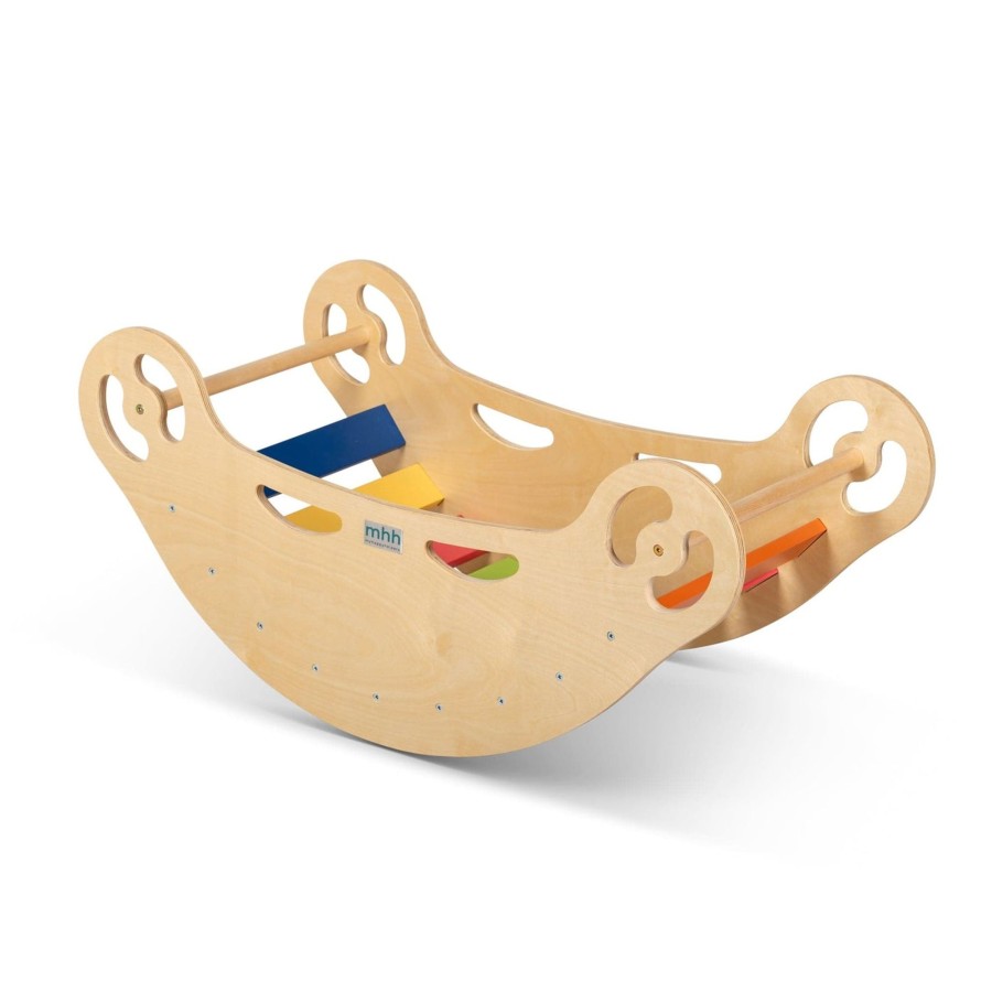 Piklers My Happy Helpers | Wooden Boat Rocker & Climber - Bright