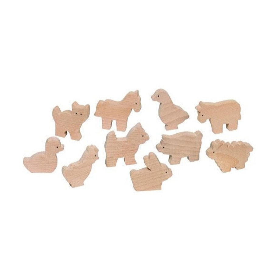 Kids Toys GOKI Animal Figurines | Farm Animals Wood