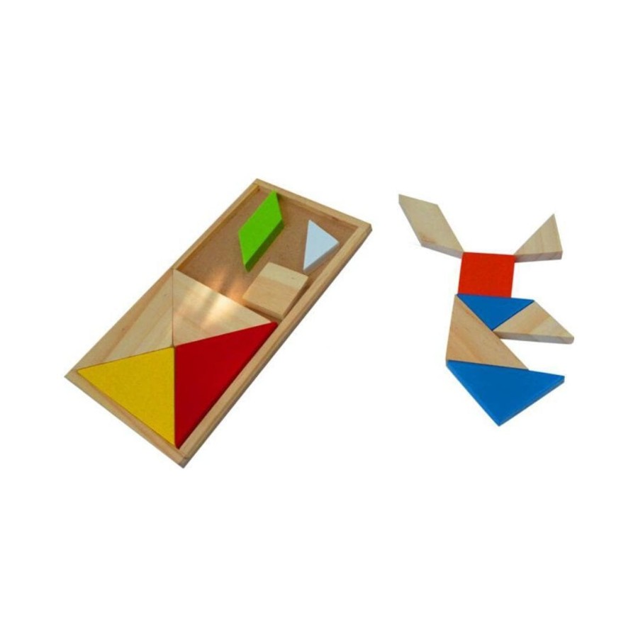 Kids Toys Qtoys Wooden Toys | Double Tangram