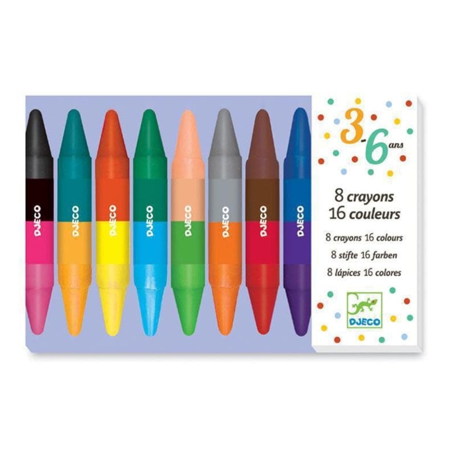 Kids Toys Djeco Colour & Paint | 8 Twins Crayons