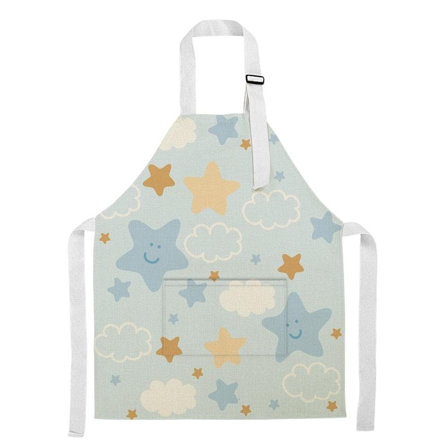 Kids Toys My Happy Helpers Wooden Food Sets | Stars And Clouds Toddler Apron - Small