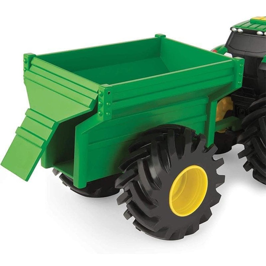 Kids Toys John Deere Construction Vehicle Toys | Monster Treads Tractor With Wagon (Lights And Sounds)