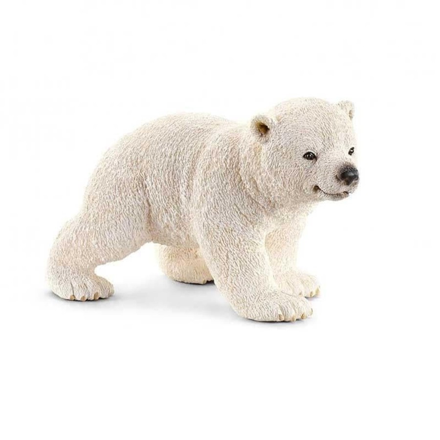 Kids Toys Schleich Wooden Animals | Polar Bear Cub, Walking