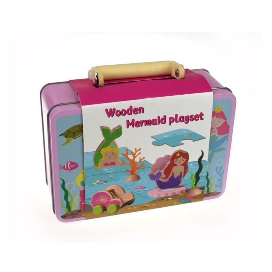 Kids Toys Kaper Kidz Small World Play | Mermaid Playset In Tin Case