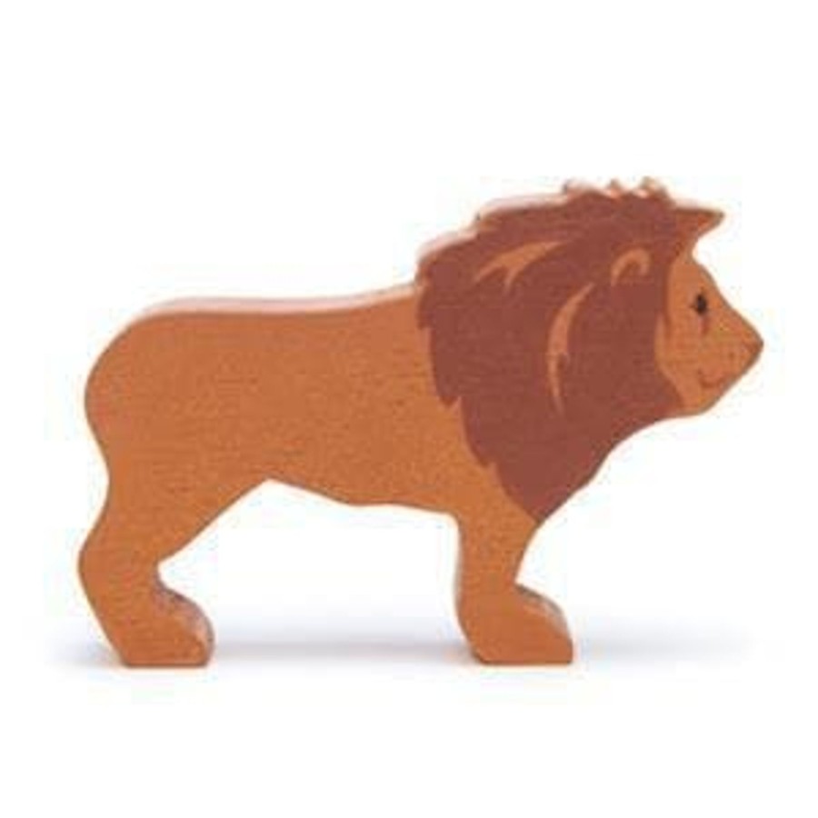 Kids Toys Tender Leaf Toys Animal Figurines | Lion Wooden Animal