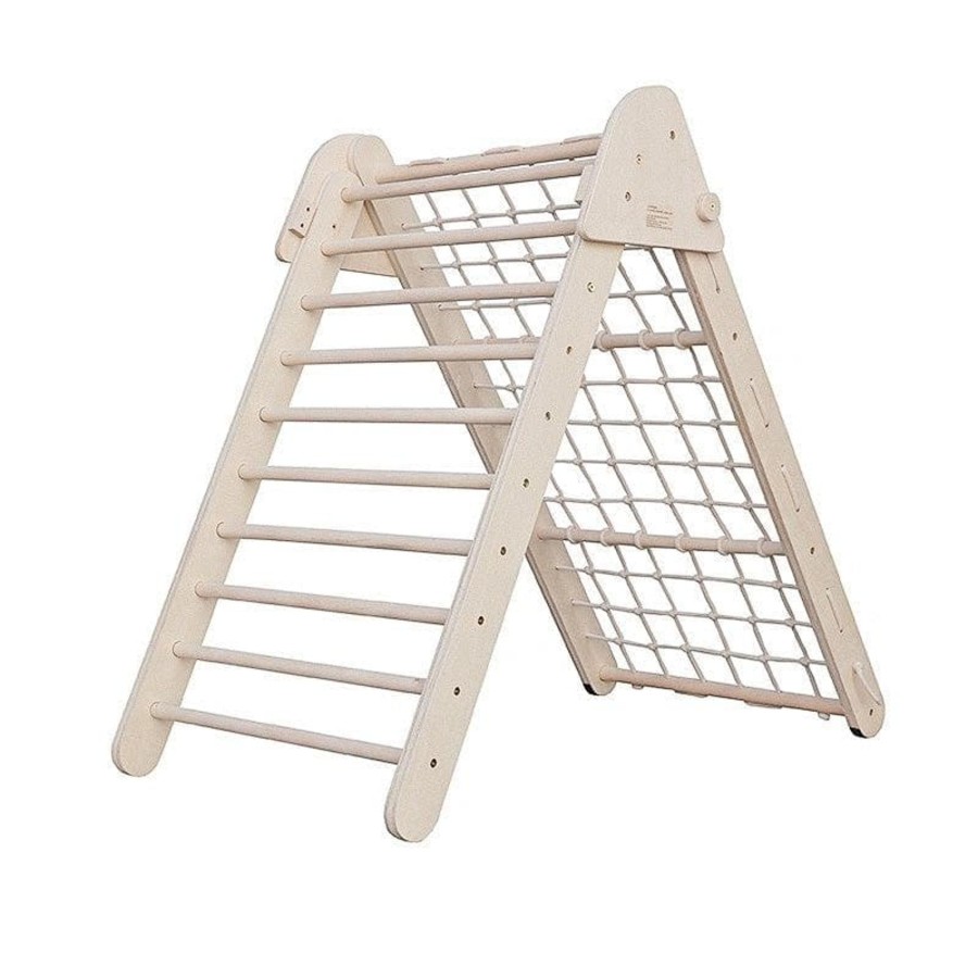 Piklers My Happy Helpers | Mezzo Folding Scramble Climbing Frame - Unvarnished