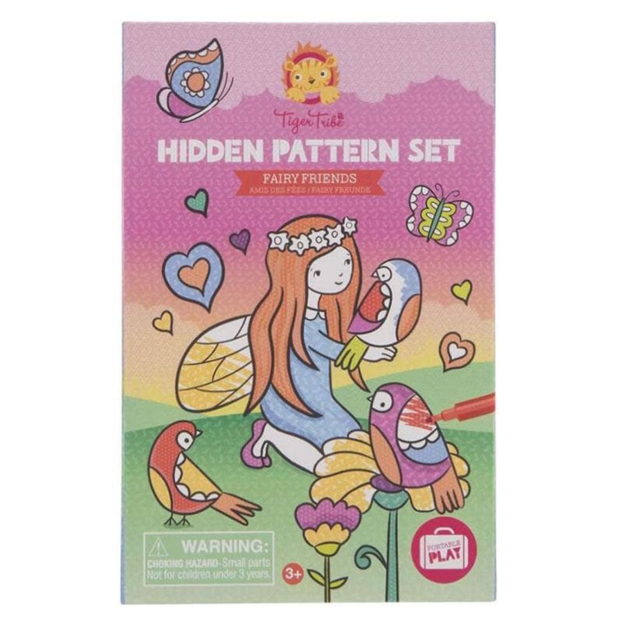 Kids Toys Tiger Tribe Colour & Paint | Hidden Pattern Set - Fairy Friends