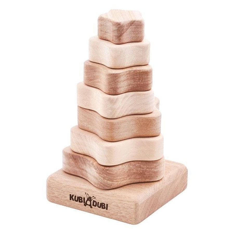 Babies & Toddlers Kubi Dubi Stacking Toys | Wooden Stacking Pyramid - Modern