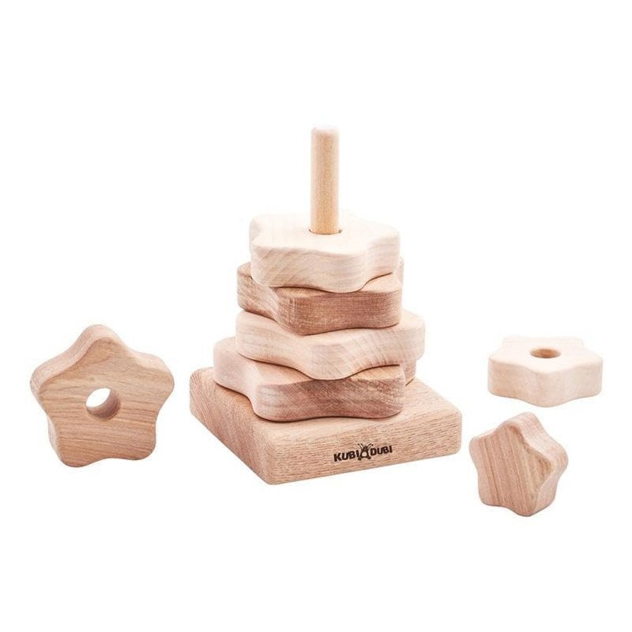 Babies & Toddlers Kubi Dubi Stacking Toys | Wooden Stacking Pyramid - Modern