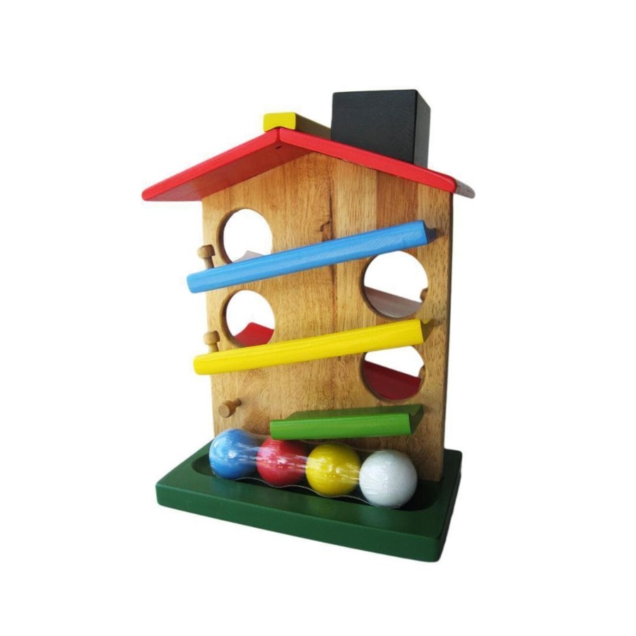 Kids Toys Qtoys Wooden Toys | Ball Rolling House