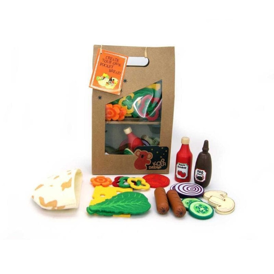 Kids Toys Kaper Kidz Play Food Sets | Create Your Own Pocket Bread