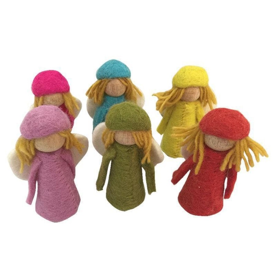 Kids Toys Papoose Steiner/Waldorf Inspired | Bright Elves - 6Pc