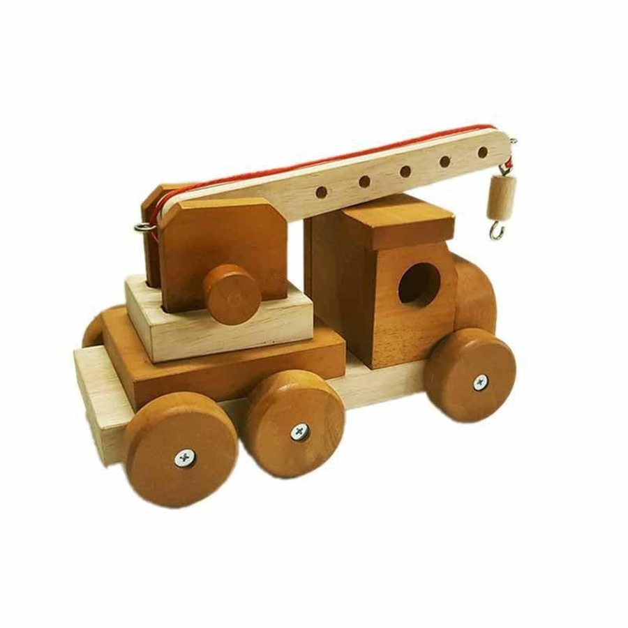 Kids Toys Qtoys Construction Vehicle Toys | Wooden Construction Crane