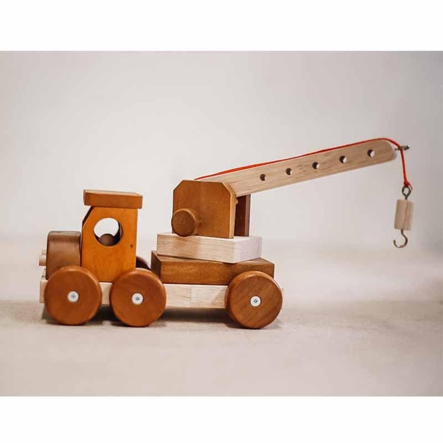 Kids Toys Qtoys Construction Vehicle Toys | Wooden Construction Crane