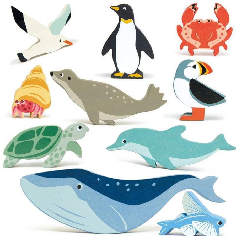 Kids Toys Tender Leaf Toys Animal Figurines | 9 Coastal Animals