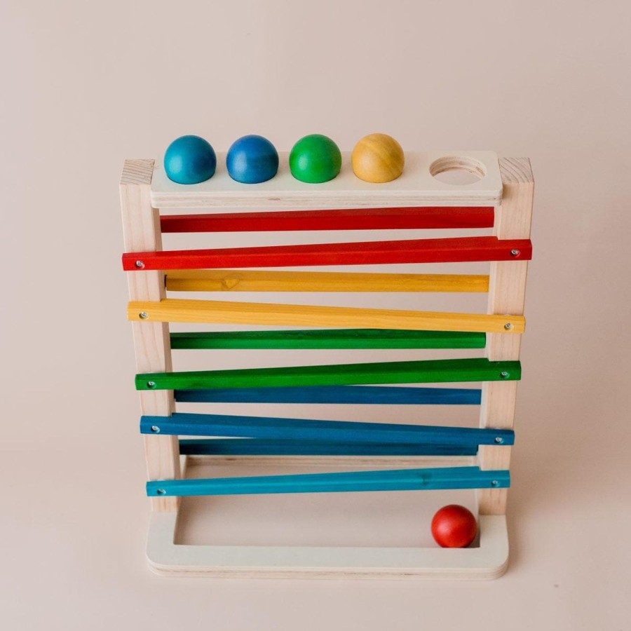 Kids Toys Qtoys Wooden Toys | Track A Ball Rack