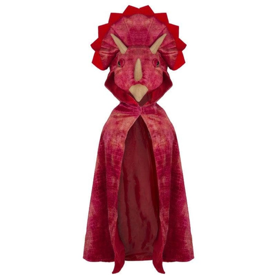 Kids Toys Great Pretenders Kids Dress Up | Red Triceratops Hooded Cape