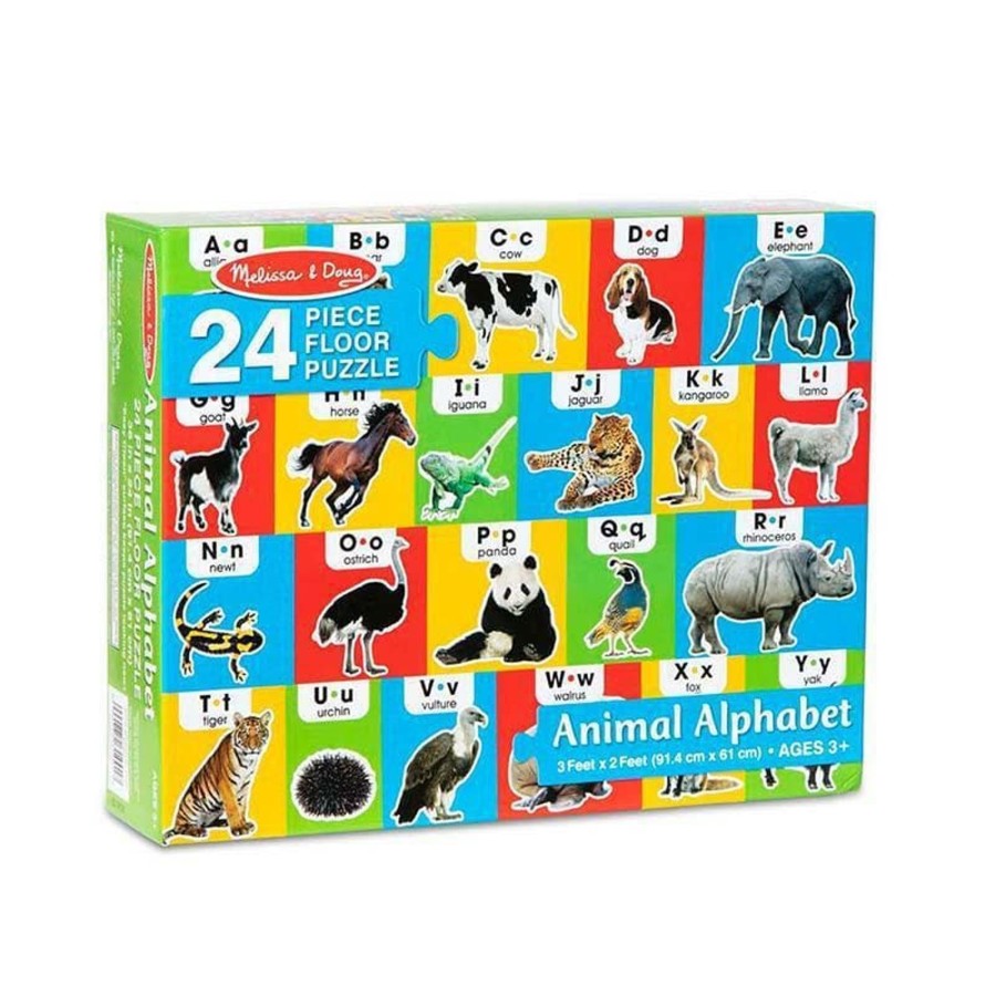 Kids Toys Melissa & Doug Jigsaws | Animal Alphabet Floor Puzzle - 24Pc