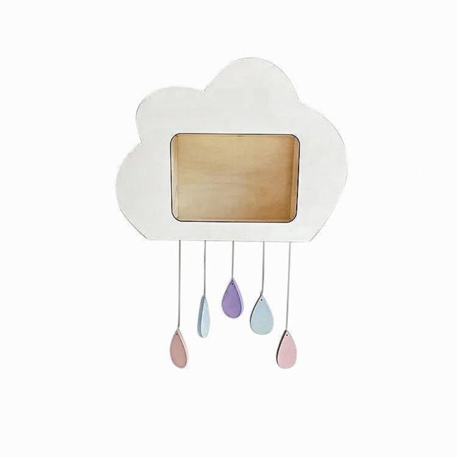 Babies & Toddlers My Happy Helpers Playroom Decor | White Bedroom Cloud Wall Shelf