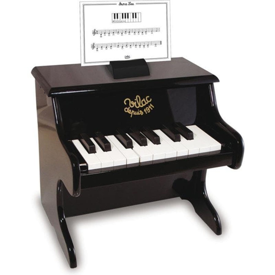 Kids Toys Vilac Musical Instruments | Black Piano With Scores