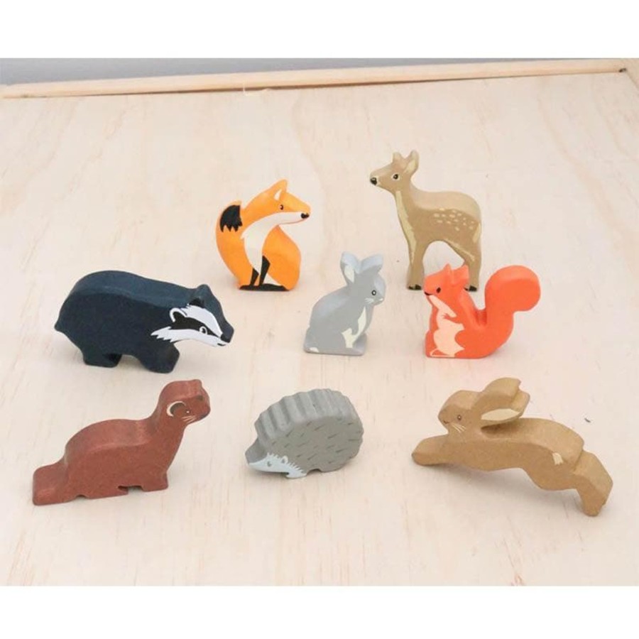 Kids Toys Tender Leaf Toys Wooden Animals | 8 Woodland Animals