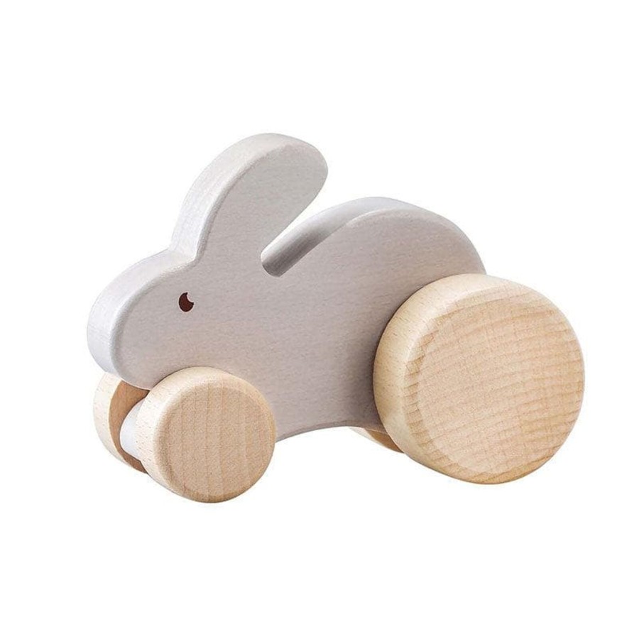 Babies & Toddlers Kaper Kidz Pull Along Toys | Calm And Breezy Wooden Rabbit Car