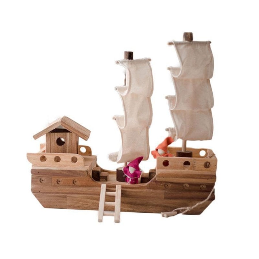 Kids Toys Qtoys Wooden Toys | Wooden Pirate Ship