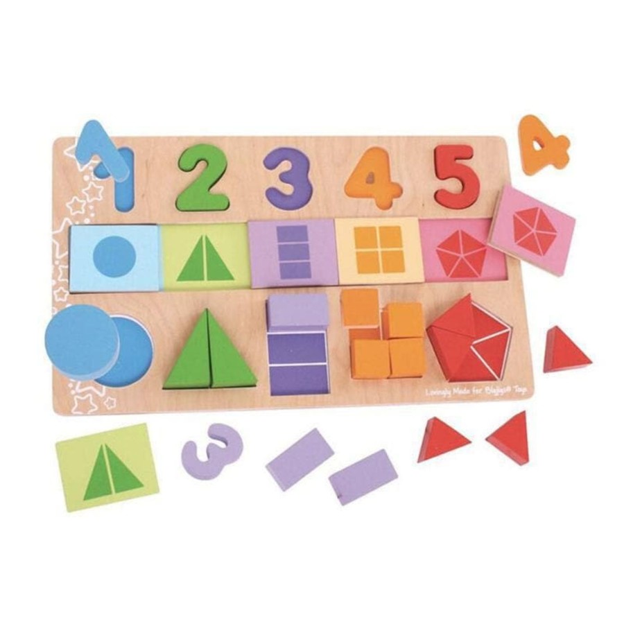 Kids Toys Bigjigs Montessori Toys | My First Fractions Puzzle