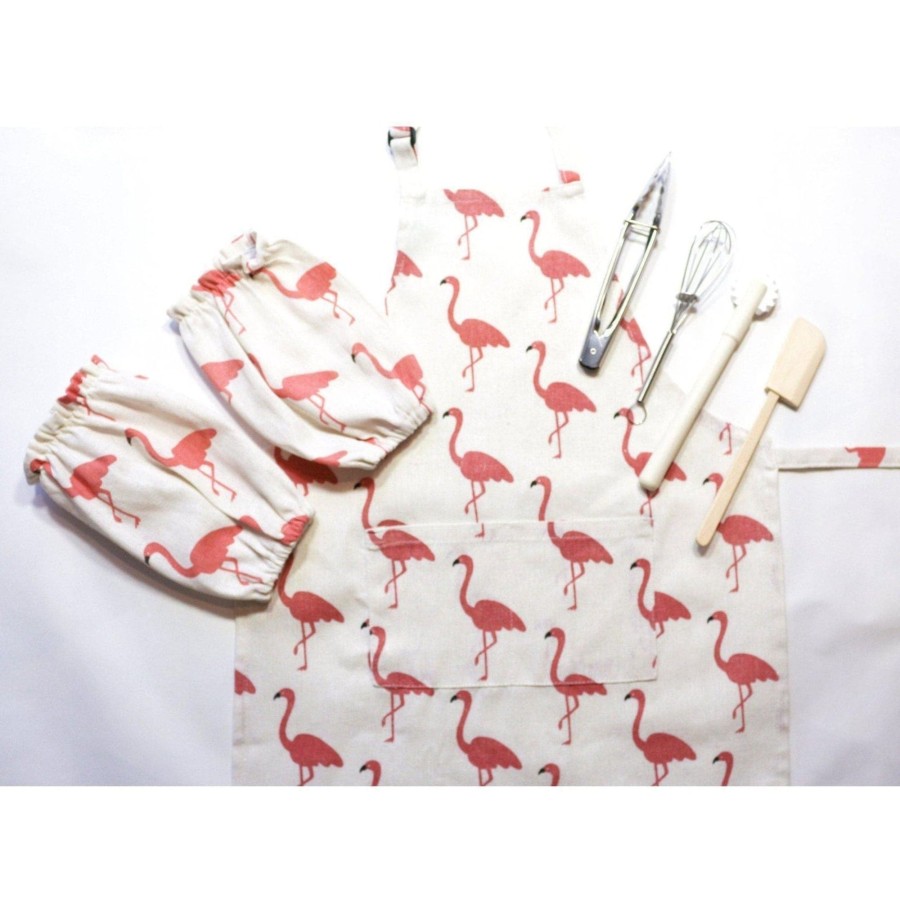 Kids Toys My Happy Helpers Kids Aprons | Toddler Flamingo Apron For Craft And Cooking